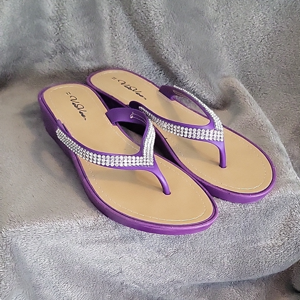 Purple Rhinestone Women's Sandals